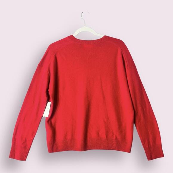 NWT Red 100% Cashmere Nordstrom Sweater Size Medium - Picture 5 of 10